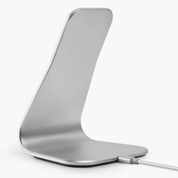 Xvida (Power 2) Stand de bureau de charge sans fil - Qi 7.5W (argent) – Image 3