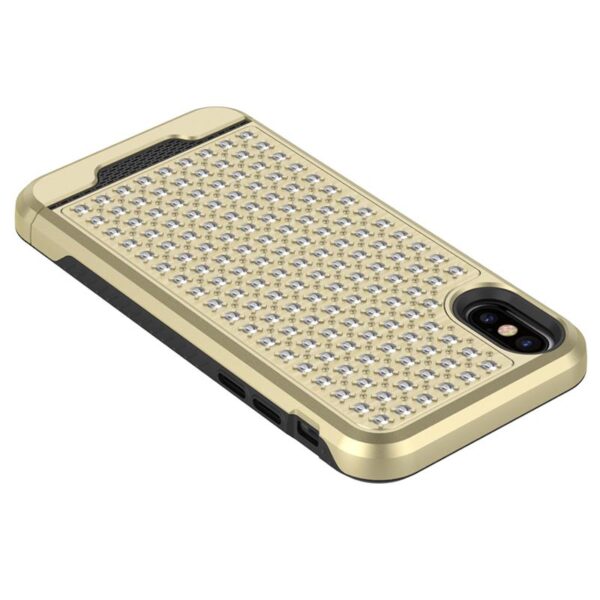 Couverture hybride de Diamond Zizo Star pour iPhone X (or / noir) – Image 2