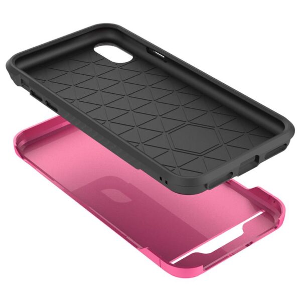 Couverture hybride de Diamond Zizo Star pour iPhone X (rose / noir) – Image 3