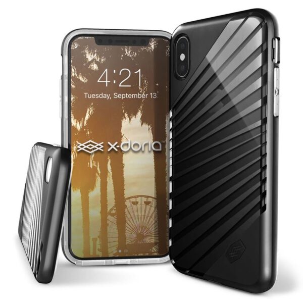 X-Doria Revel Lux - Case pour iPhone X (rayons noirs)